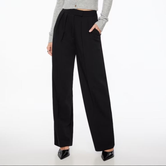 Dynamite Wide Leg High-Waist Black Dress Pants - Picture 4 of 10